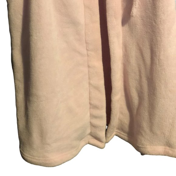 Jasmine Rose Intimates Extra Large Long Pink Rolled Collar Bath Robe - Picture 9 of 12